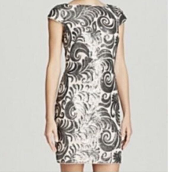 Adrianna Papell Cap Sleeve Sequin Sheath size 10 NWT $265 - Picture 5 of 8